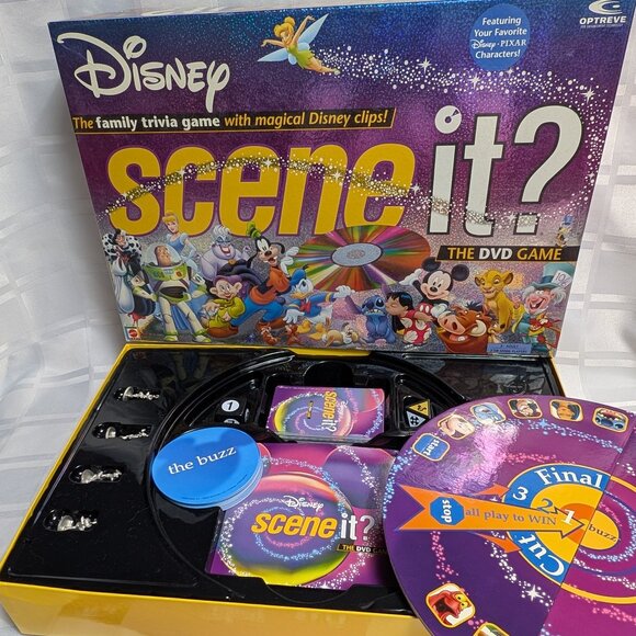 DISNEY SCENE IT DVD BOARD GAME TRIVIA FAMILY FUN GAME COMPLETE GREAT CONDITION - Picture 1 of 11